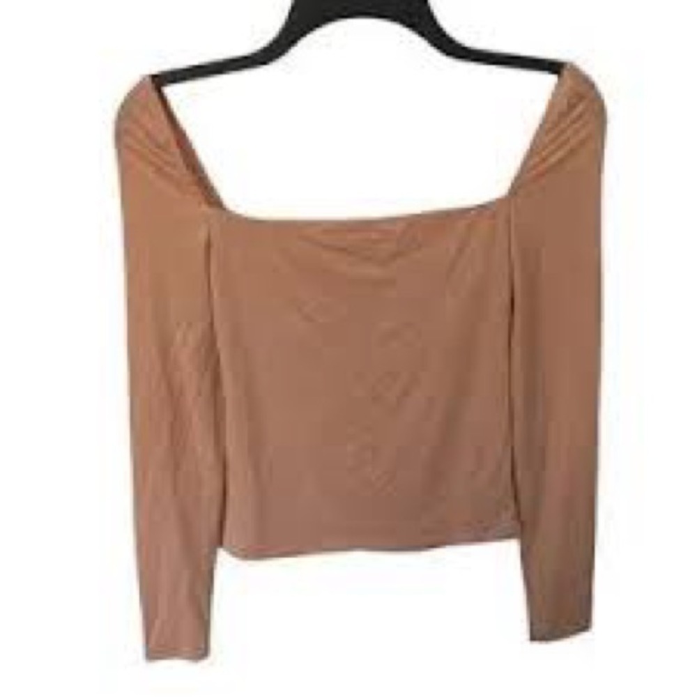 Aritzia Wilfred Sonnet Tan Long Sleeve Top Size Small Women’s - Picture 3 of 10